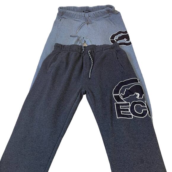 Ecko men's joggers set of 2 sold together SZ L gray & black drawstring waist - Picture 1 of 11